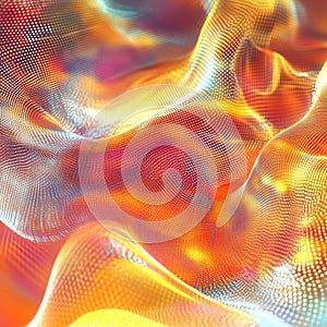 Abstract Colorful Data Stream Flowing in Technology Background