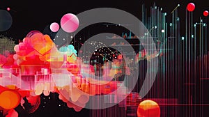 Abstract Colorful Data Visualization with Geometric Shapes and Patterns