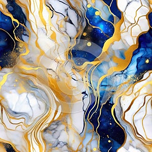 Abstract colorful decorative marble background texture with a small touch of gold