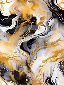 Abstract colorful decorative marble background texture with a small touch of gold