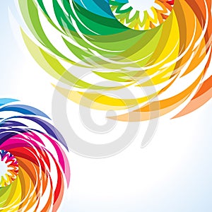 Abstract colorful design in rainbow pattern