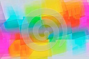 Abstract colorful design with superposition of semi-transparent layers photo