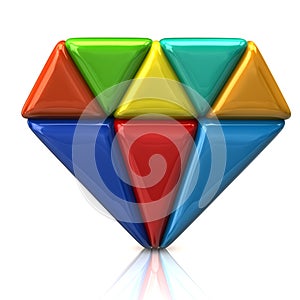 Abstract colorful diamond