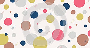 Abstract colorful doodle circle pattern of geometric drawing element design background. illustration vector eps10