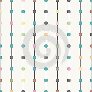 Abstract of colorful dot pattern on stipe line background.