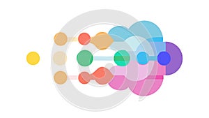 Abstract Colorful Dots Connecting Digital Flow Pattern, vector design Generative AI