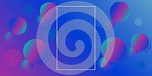 Abstract colorful dots gradient background. Geometric shapes com