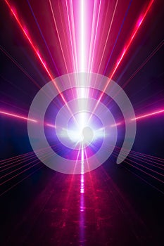 abstract colorful dynamic background, space warp or tunnel concept, bright light explosion, stylish futuristic wallpaper