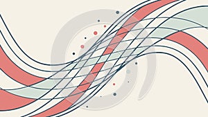 Abstract colorful dynamic wavy lines background element Generative AI