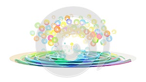 Abstract Colorful Explosion or Sparkling Light Effect, vector design Generative AI