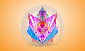 Abstract colorful facet, vector