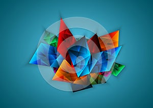 Abstract colorful facet, vector