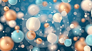 Abstract Colorful Floating Spheres Background