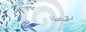 Abstract colorful floral banner design