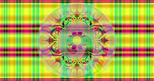 Abstract colorful flower background with a detailed flashy hypnotic pattern and a beautiful interchanging flower pattern