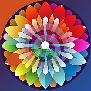 abstract colorful flower background for your design. High quality beautiful photo generative AI