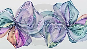 Abstract colorful flowing shapes create a dynamic visual experience