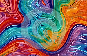 Abstract Colorful fluid background closeup. Highly textured. High-quality details. Liquid form an abstract background.