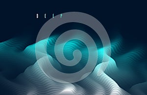 Abstract colorful fluid vector background, dimensional gradient shape element for design, flowing 3D wave, color dynamic motion