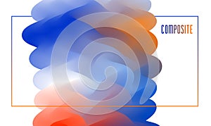 Abstract colorful fluid vector background, dimensional gradient shape element for design, flowing 3D wave, color dynamic motion