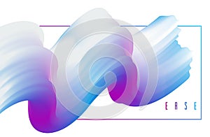 Abstract colorful fluid vector background, dimensional gradient shape element for design, flowing 3D wave, color dynamic motion