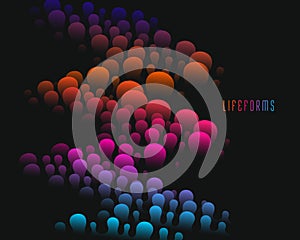 Abstract colorful fluid vector background, dimensional gradient shape element for design, flowing 3D wave, color dynamic motion