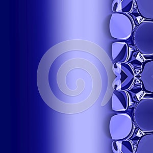 Blue abstract border on a blue gradient background,collaboration styles,fantasy,3D