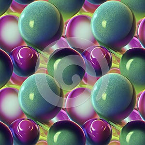 Abstract colorful funky surreal psychedelic dynamic liquid 3D forms substance seamless pattern