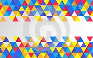 Abstract colorful geometric backdrop. Bright mosaic wallpaper. Creative Design Template. Material background for website
