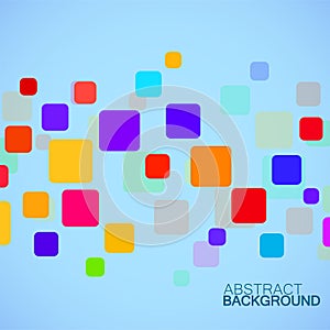 Abstract colorful geometric background with overlapping squares