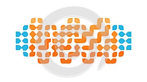 Abstract Colorful Geometric Blocks - Dynamic Interlocking Pattern, vector design Generative AI