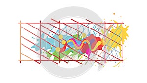 Abstract Colorful Geometric Grid Pattern Vector, vector design Generative AI