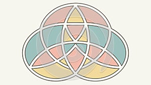 Abstract colorful geometric overlapping shapes design element vector design Generative AI