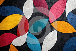 Abstract colorful geometric shapes background photo