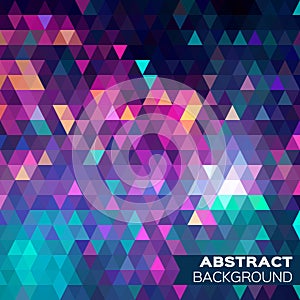 Abstract colorful geometric triangles background.