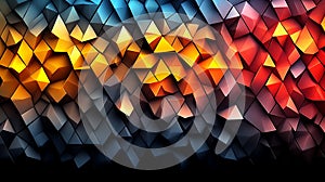 Abstract Colorful Geometric Triangular Pattern Design