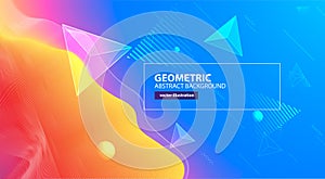 Abstract colorful geometric wave background. Vector illustration