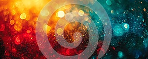 Abstract colorful glitter lights background. Rainbow. Circle blurred bokeh. Bright backdrop
