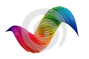 Abstract colorful gradient 3D paint swirl