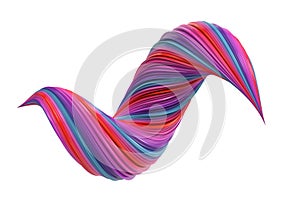 Abstract colorful gradient 3D paint swirl