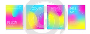 Abstract colorful gradient creative covers, poster templates. Set of liquid gradient vector minimalist backgrounds