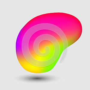 Abstract colorful gradient shape. Modern gradient element