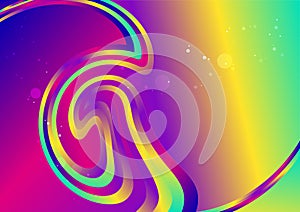 Abstract Colorful Gradient Twirl Background