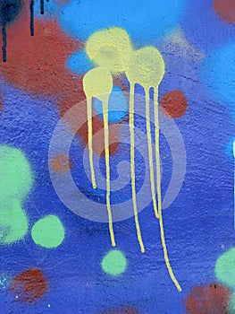 Abstract colorful graffiti