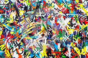 Abstract colorful graffiti wall background