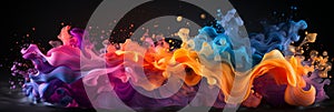 Abstract colorful Graphic motion on background, creative waves of gradient color smoke and liquid