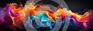 Abstract colorful Graphic motion on background, creative waves of gradient color smoke and liquid