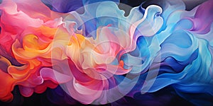 Abstract colorful Graphic motion on background, creative waves of gradient color smoke and liquid