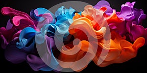 Abstract colorful Graphic motion on background, creative waves of gradient color smoke and liquid