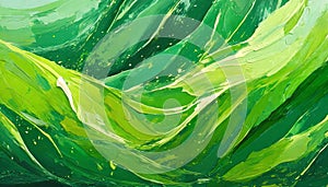 Abstract colorful green oil painting surface art backdrop